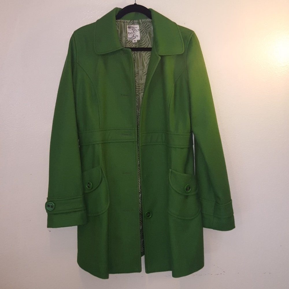 Tulle- Green Wool Coat